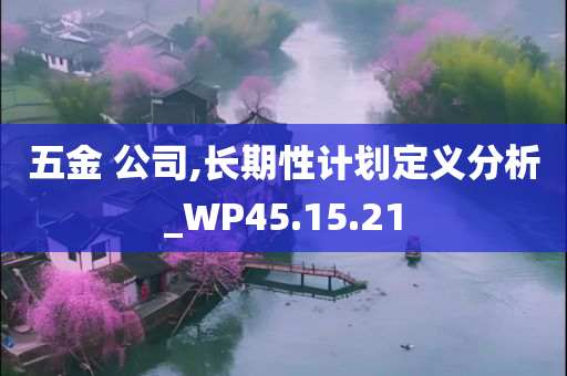 五金 公司,长期性计划定义分析_WP45.15.21