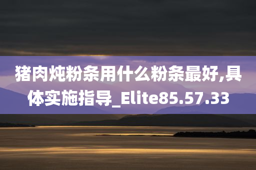 猪肉炖粉条用什么粉条最好,具体实施指导_Elite85.57.33