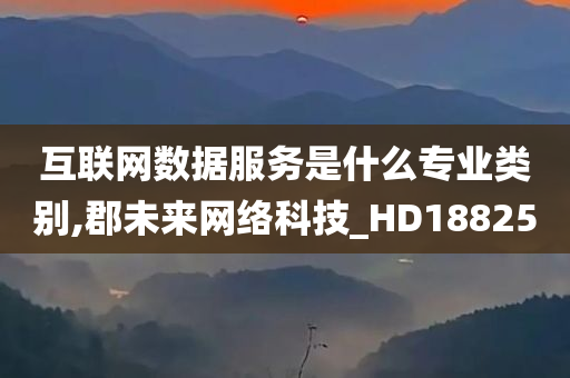 互联网数据服务是什么专业类别,郡未来网络科技_HD188250