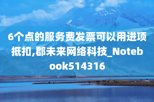 6个点的服务费发票可以用进项抵扣,郡未来网络科技_Notebook514316