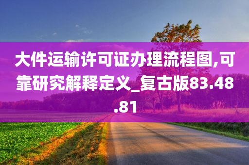 大件运输许可证办理流程图,可靠研究解释定义_复古版83.48.81