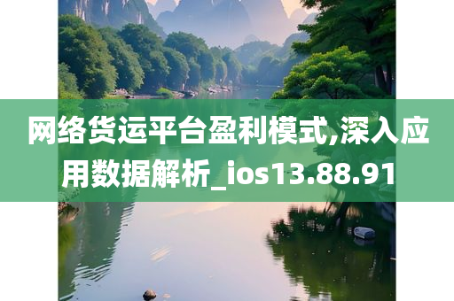 网络货运平台盈利模式,深入应用数据解析_ios13.88.91