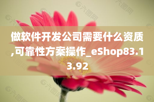 做软件开发公司需要什么资质,可靠性方案操作_eShop83.13.92