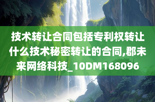 技术转让合同包括专利权转让什么技术秘密转让的合同,郡未来网络科技_10DM168096