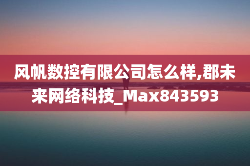 风帆数控有限公司怎么样,郡未来网络科技_Max843593