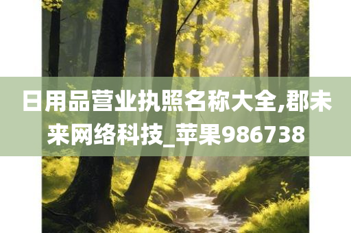 日用品营业执照名称大全,郡未来网络科技_苹果986738