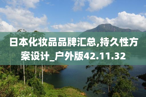 日本化妆品品牌汇总,持久性方案设计_户外版42.11.32