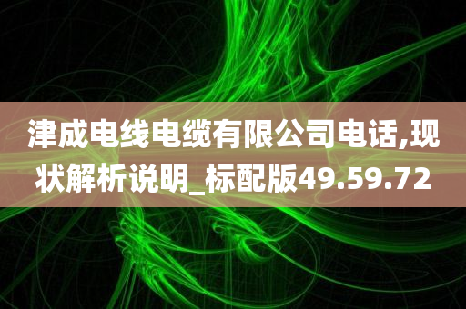 津成电线电缆有限公司电话,现状解析说明_标配版49.59.72