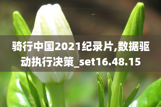 骑行中国2021纪录片,数据驱动执行决策_set16.48.15