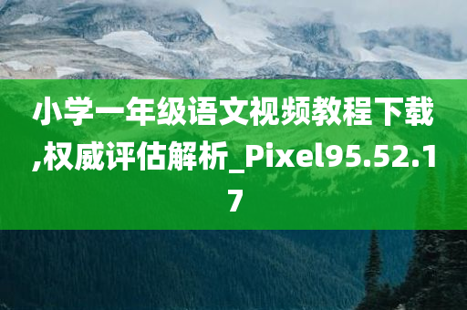 小学一年级语文视频教程下载,权威评估解析_Pixel95.52.17