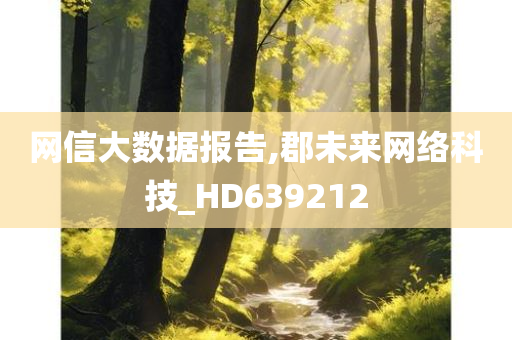 网信大数据报告,郡未来网络科技_HD639212