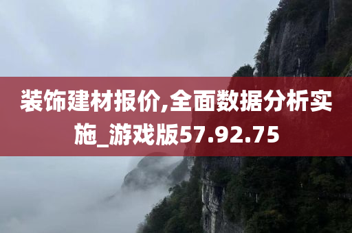 装饰建材报价,全面数据分析实施_游戏版57.92.75