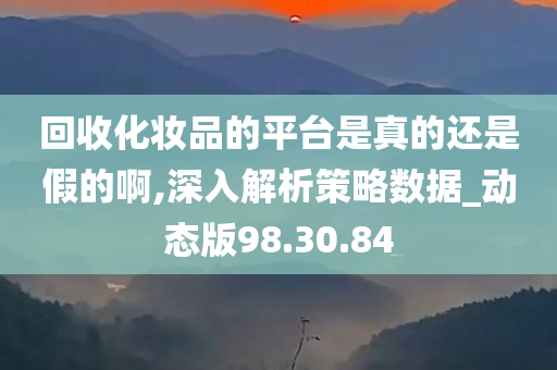 回收化妆品的平台是真的还是假的啊,深入解析策略数据_动态版98.30.84