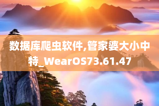 数据库爬虫软件,管家婆大小中特_WearOS73.61.47