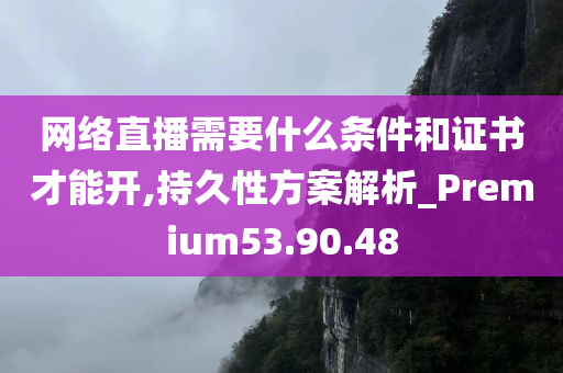 网络直播需要什么条件和证书才能开,持久性方案解析_Premium53.90.48