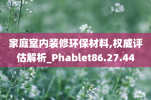 家庭室内装修环保材料,权威评估解析_Phablet86.27.44