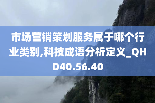 市场营销策划服务属于哪个行业类别,科技成语分析定义_QHD40.56.40