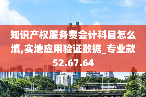 知识产权服务费会计科目怎么填,实地应用验证数据_专业款52.67.64