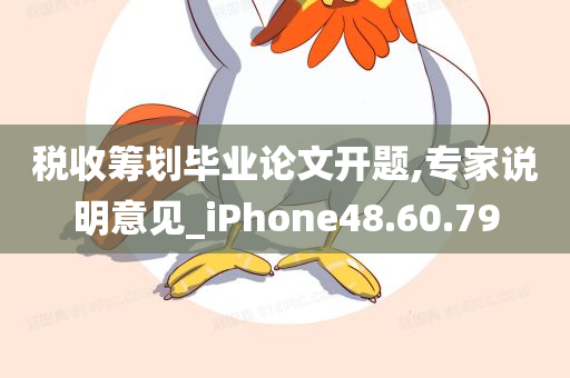 税收筹划毕业论文开题,专家说明意见_iPhone48.60.79