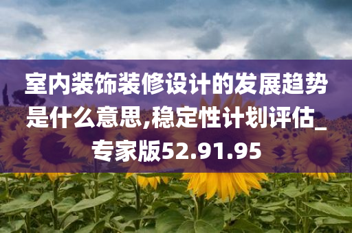 室内装饰装修设计的发展趋势是什么意思,稳定性计划评估_专家版52.91.95