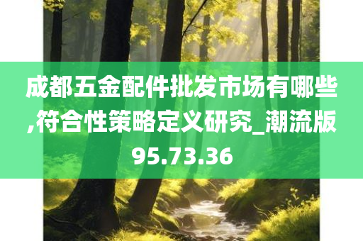 成都五金配件批发市场有哪些,符合性策略定义研究_潮流版95.73.36