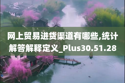 网上贸易进货渠道有哪些,统计解答解释定义_Plus30.51.28