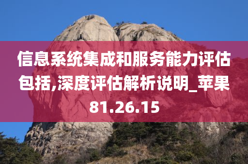 信息系统集成和服务能力评估包括,深度评估解析说明_苹果81.26.15