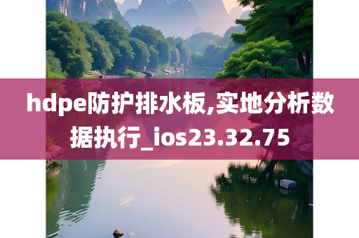 hdpe防护排水板,实地分析数据执行_ios23.32.75