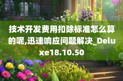 技术开发费用扣除标准怎么算的呢,迅速响应问题解决_Deluxe18.10.50