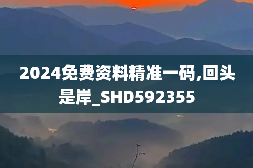 2024免费资料精准一码,回头是岸_SHD592355