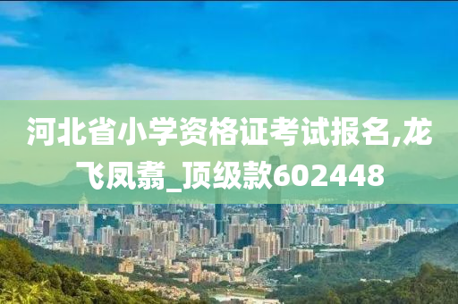 河北省小学资格证考试报名,龙飞凤翥_顶级款602448