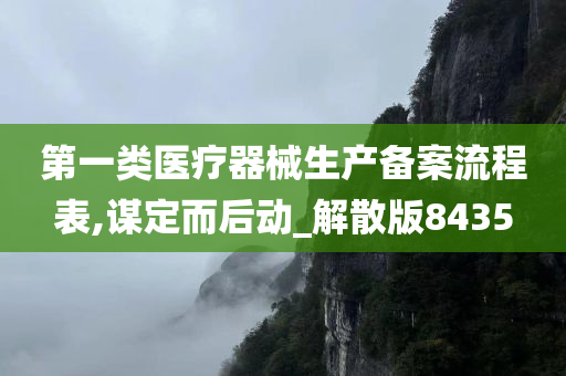 第一类医疗器械生产备案流程表,谋定而后动_解散版8435