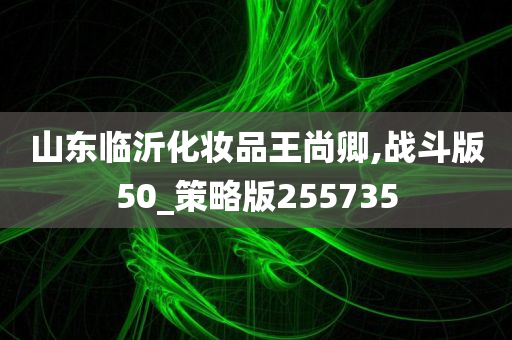 山东临沂化妆品王尚卿,战斗版50_策略版255735