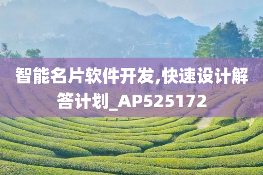 智能名片软件开发,快速设计解答计划_AP525172