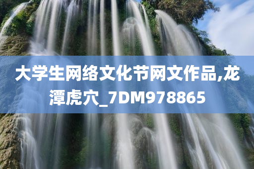 大学生网络文化节网文作品,龙潭虎穴_7DM978865