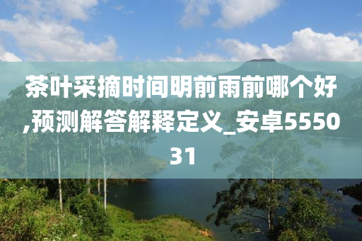 茶叶采摘时间明前雨前哪个好,预测解答解释定义_安卓555031