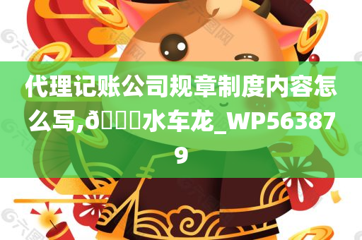 代理记账公司规章制度内容怎么写,🐎水车龙_WP563879