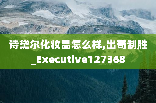 诗黛尔化妆品怎么样,出奇制胜_Executive127368