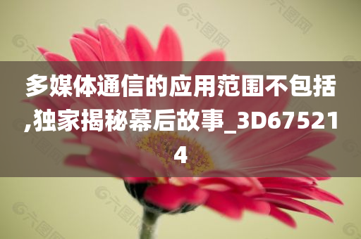 多媒体通信的应用范围不包括,独家揭秘幕后故事_3D675214