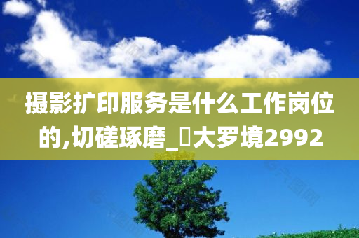 摄影扩印服务是什么工作岗位的,切磋琢磨_‌大罗境2992