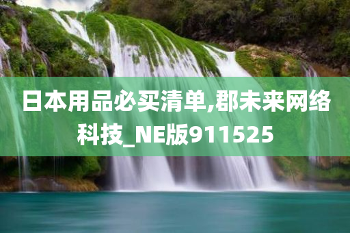 日本用品必买清单,郡未来网络科技_NE版911525