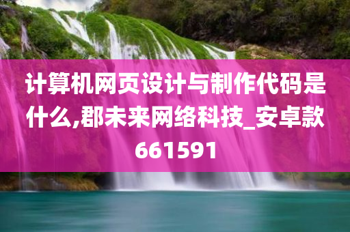 计算机网页设计与制作代码是什么,郡未来网络科技_安卓款661591