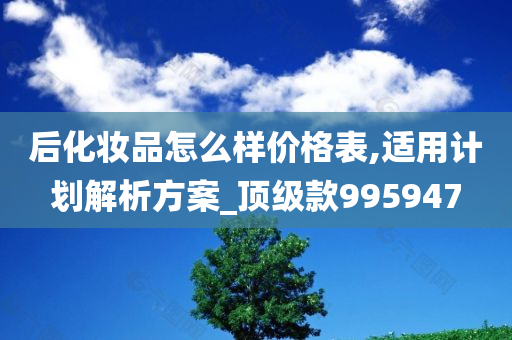 后化妆品怎么样价格表,适用计划解析方案_顶级款995947