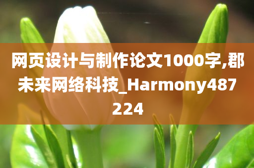 网页设计与制作论文1000字,郡未来网络科技_Harmony487224