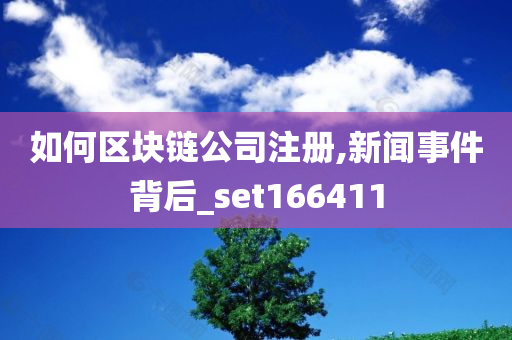 如何区块链公司注册,新闻事件背后_set166411