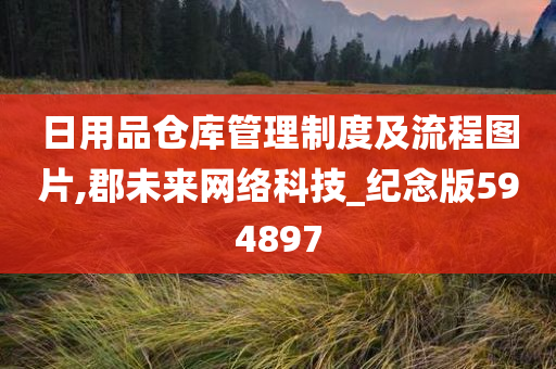 日用品仓库管理制度及流程图片,郡未来网络科技_纪念版594897