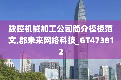 数控机械加工公司简介模板范文,郡未来网络科技_GT473812