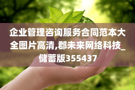 企业管理咨询服务合同范本大全图片高清,郡未来网络科技_储蓄版355437