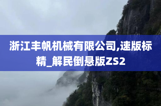 浙江丰帆机械有限公司,速版标精_解民倒悬版ZS2