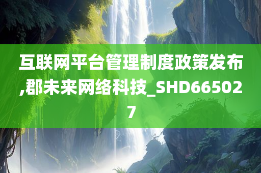 互联网平台管理制度政策发布,郡未来网络科技_SHD665027